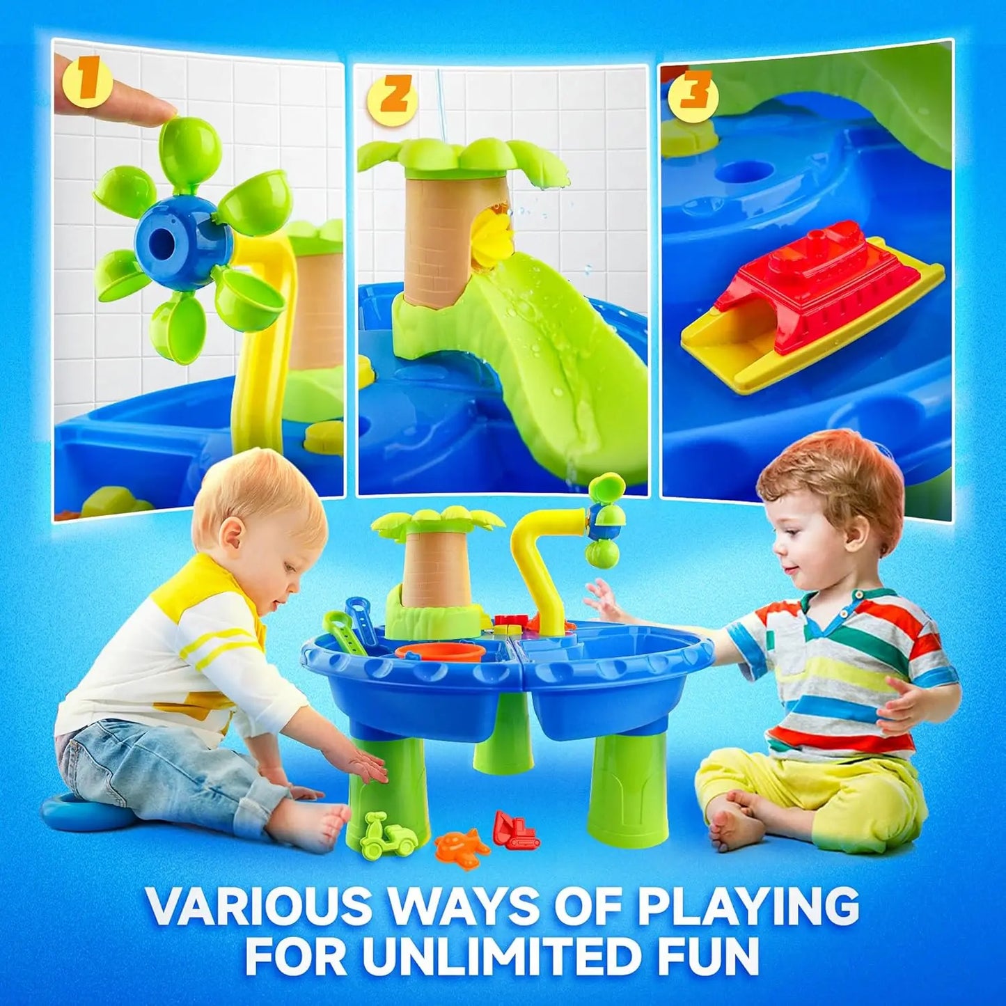 3 in 1 Kids Sand and Water Play Table Kids Water Table