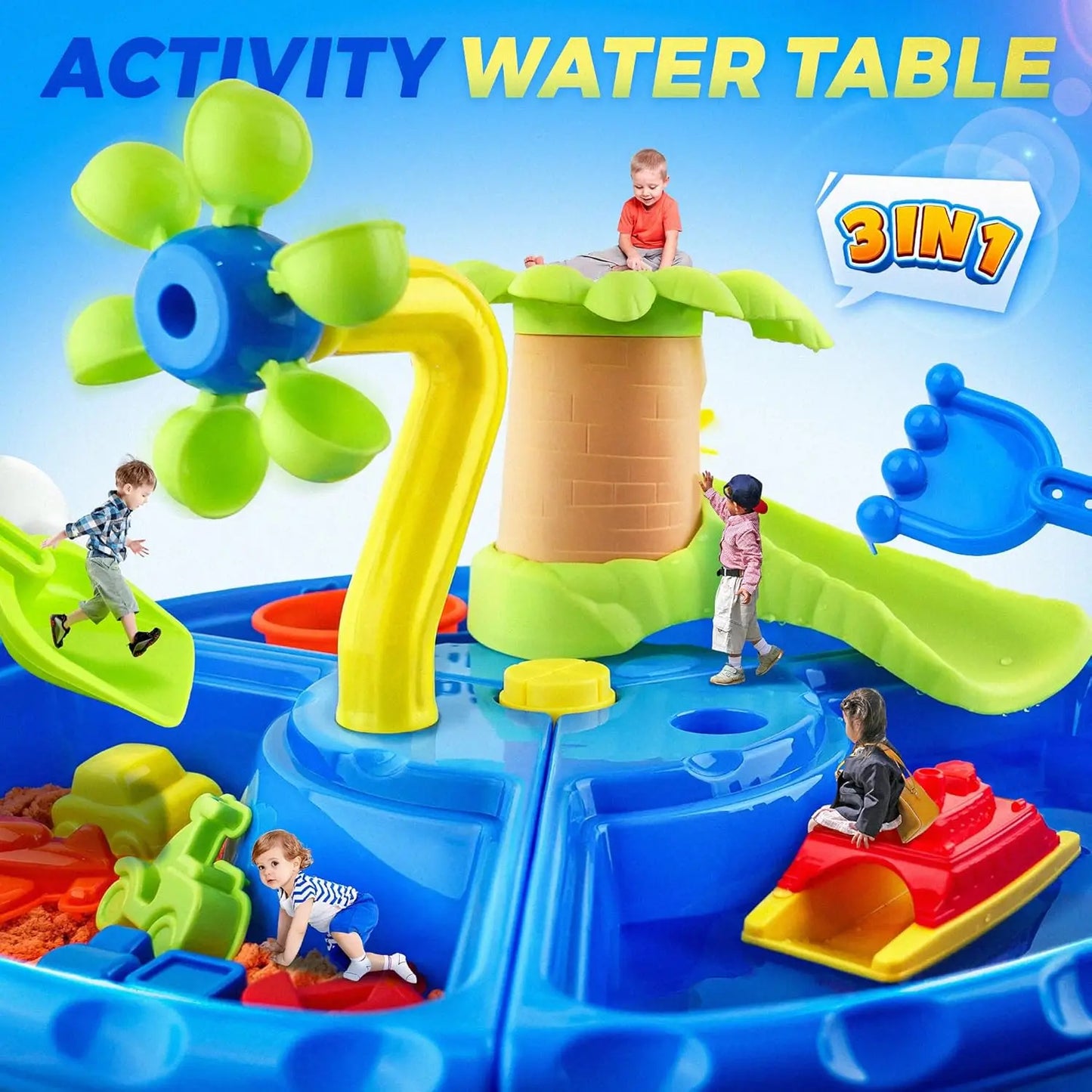 3 in 1 Kids Sand and Water Play Table Kids Water Table