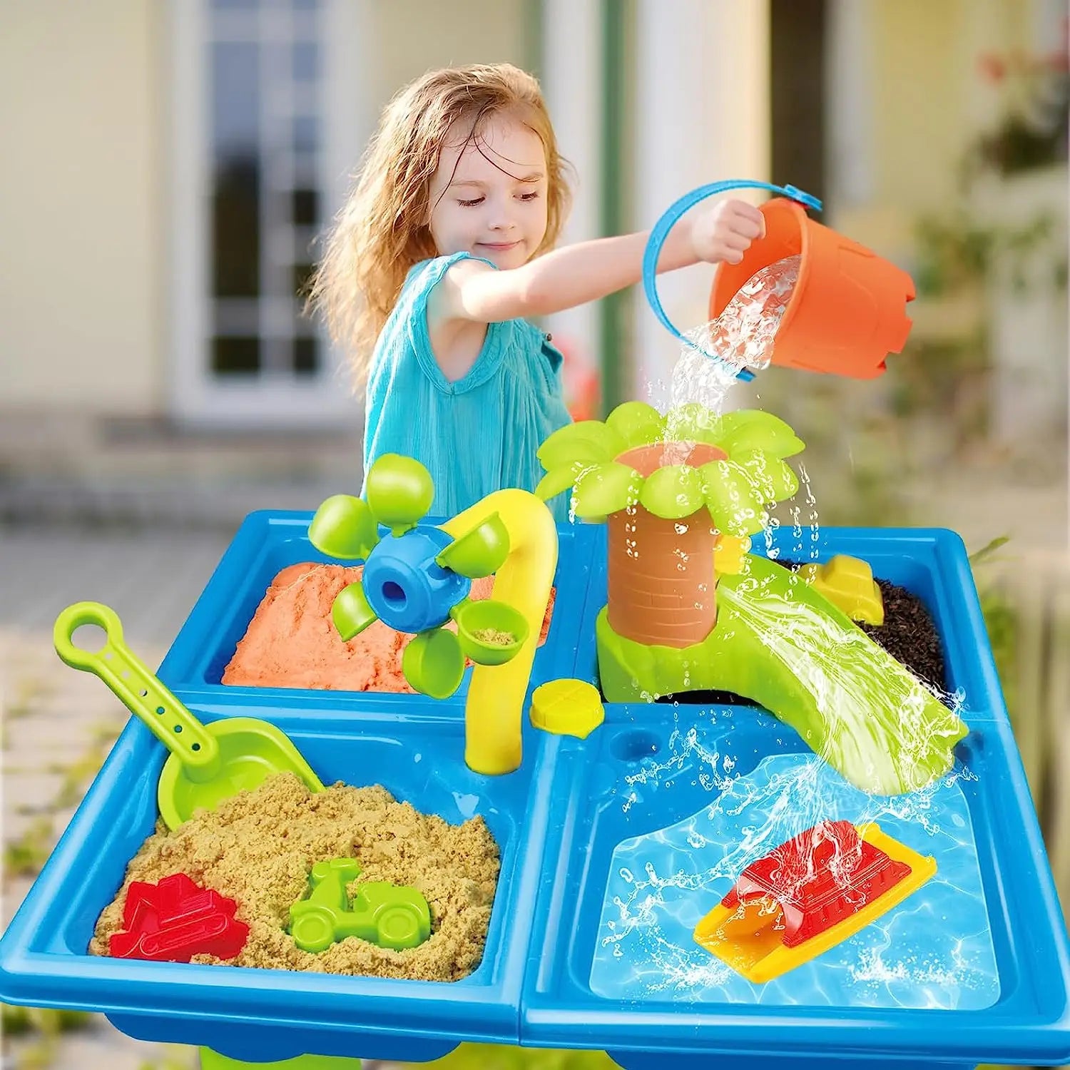4 in 1 Kids Portable Water Play Table Kids Water Table