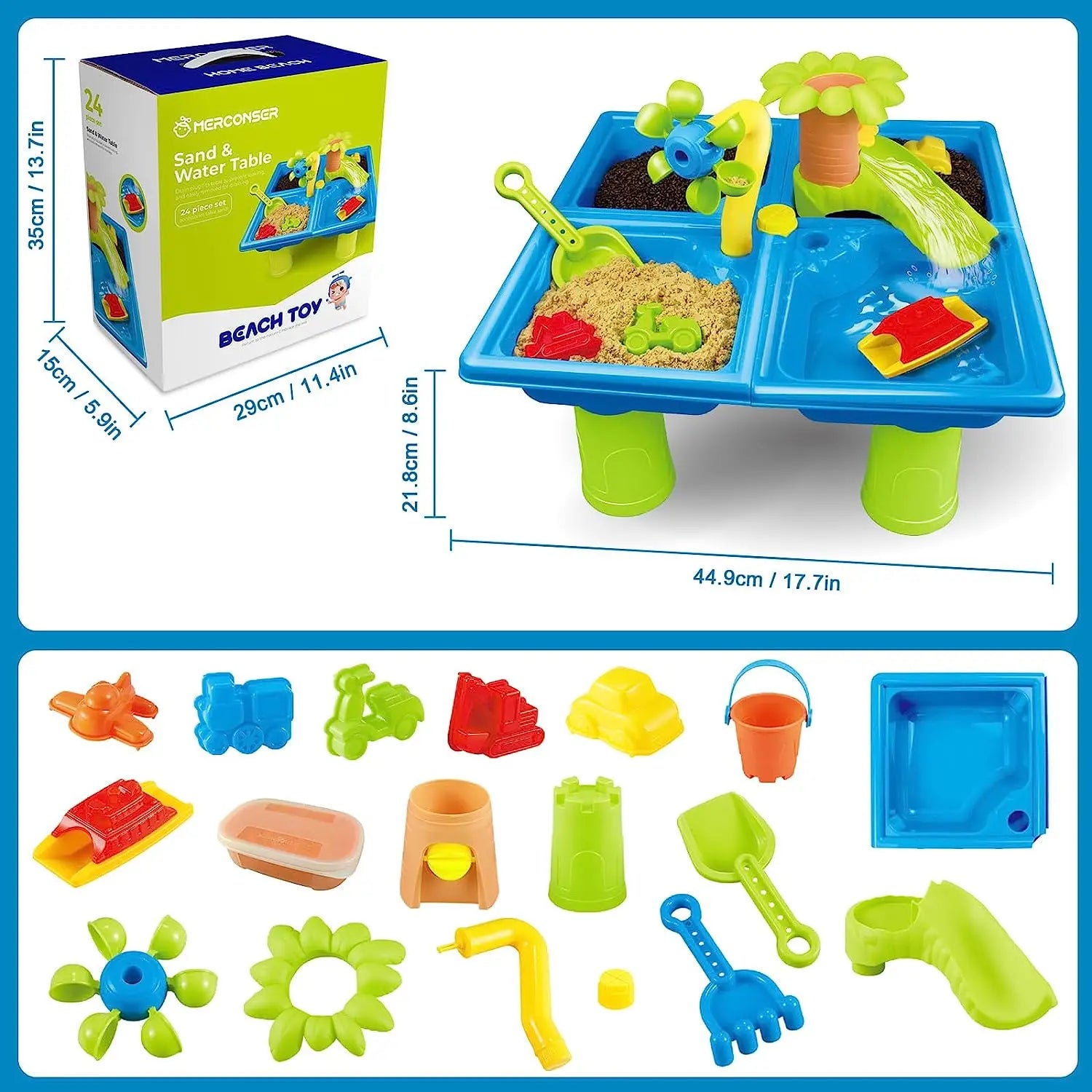 4 in 1 Kids Portable Water Play Table Kids Water Table