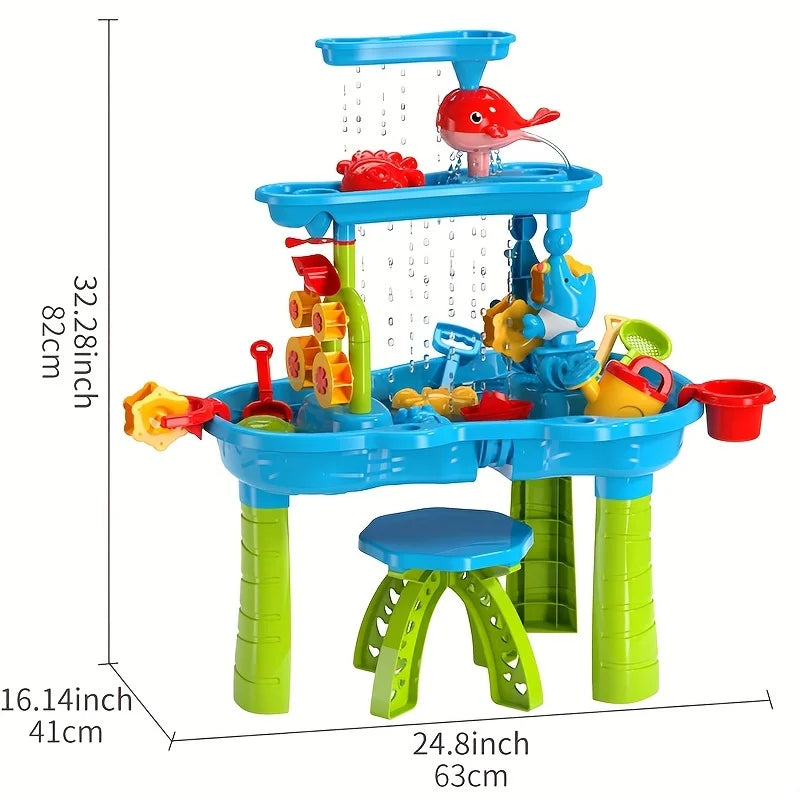 Children Water Table 3-Layer Set Kids Water Table