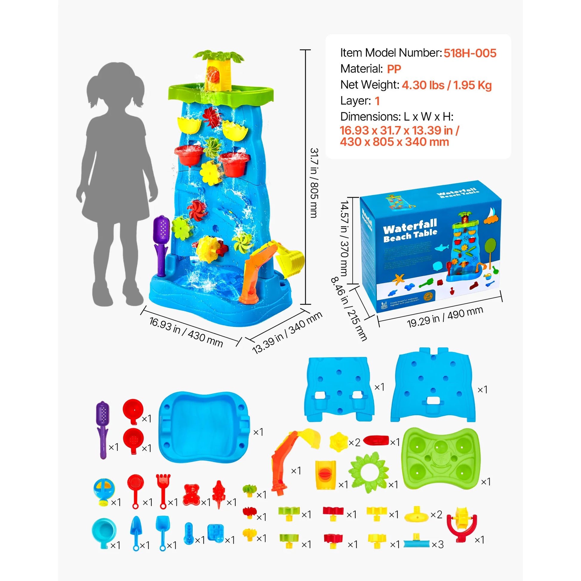 Double Sided Summer Sand And Water Table Kids Water Table
