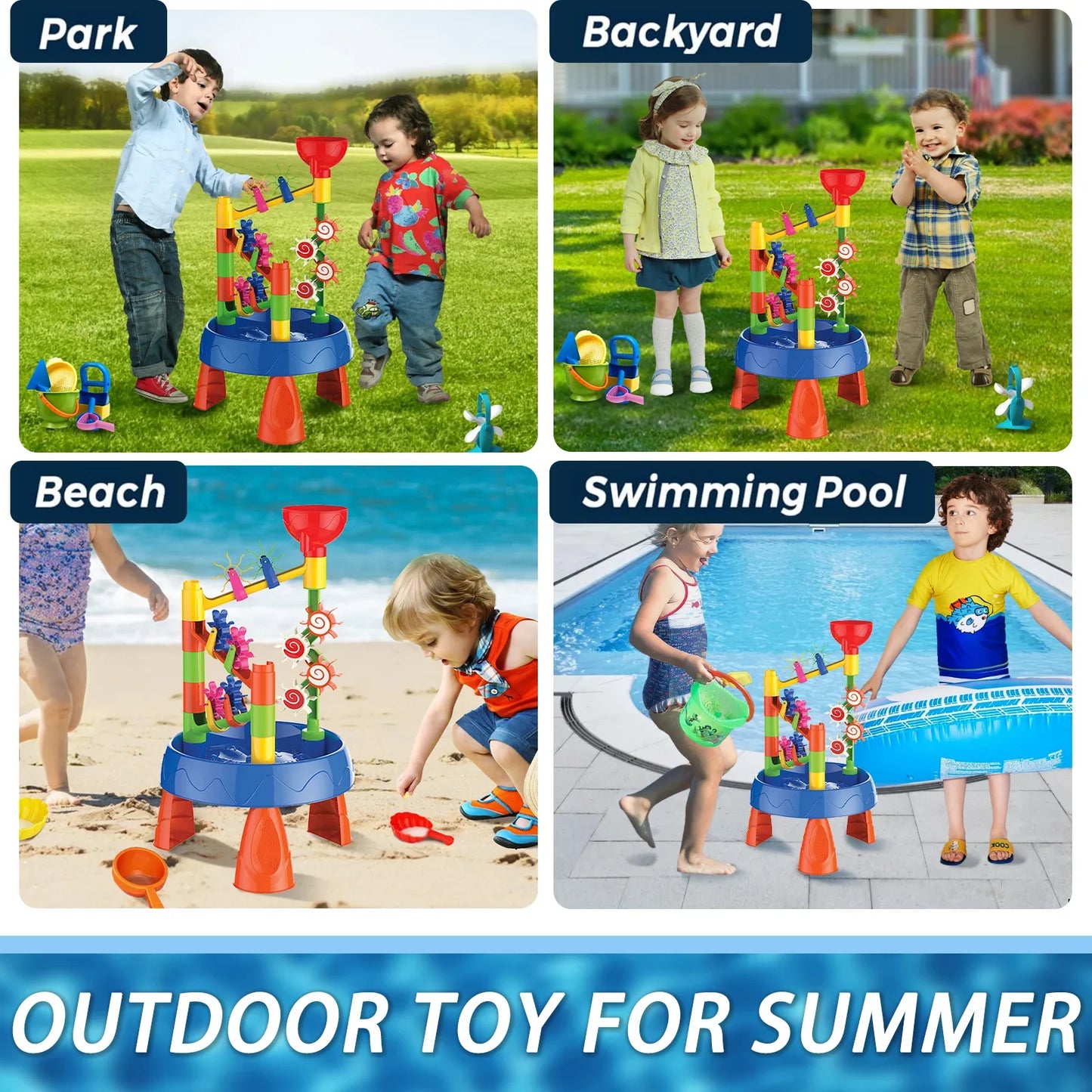 Kids Sand And Water Table DIY Toy Set Kids Water Table