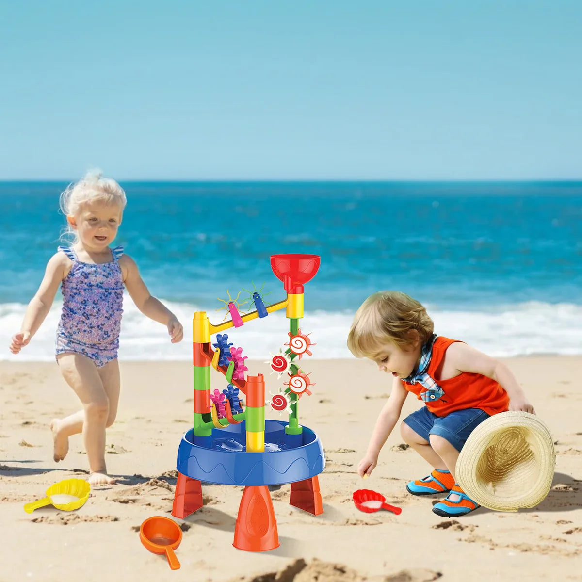 Kids Sand And Water Table DIY Toy Set Kids Water Table