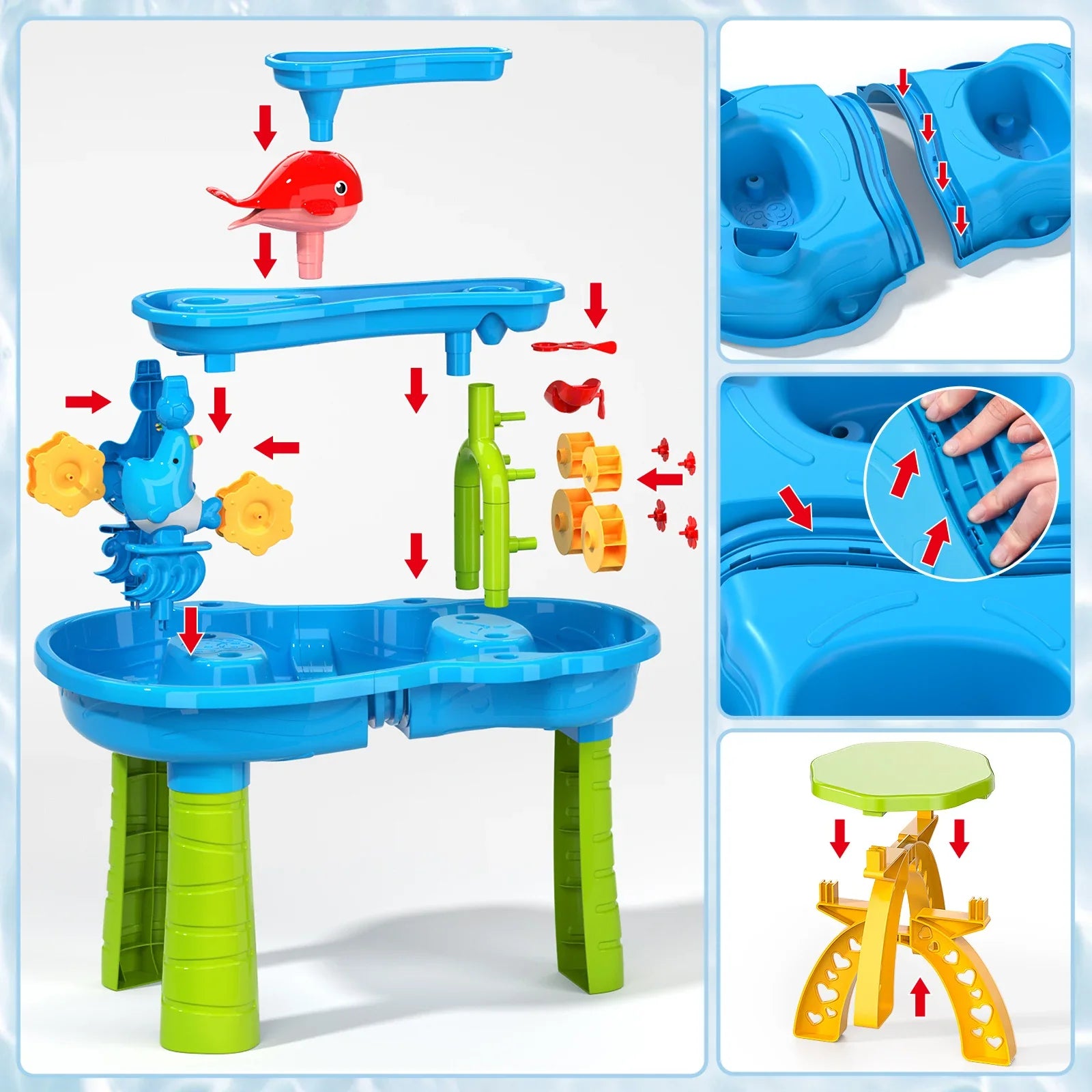 Sand And Water Beach Table Set Kids Water Table