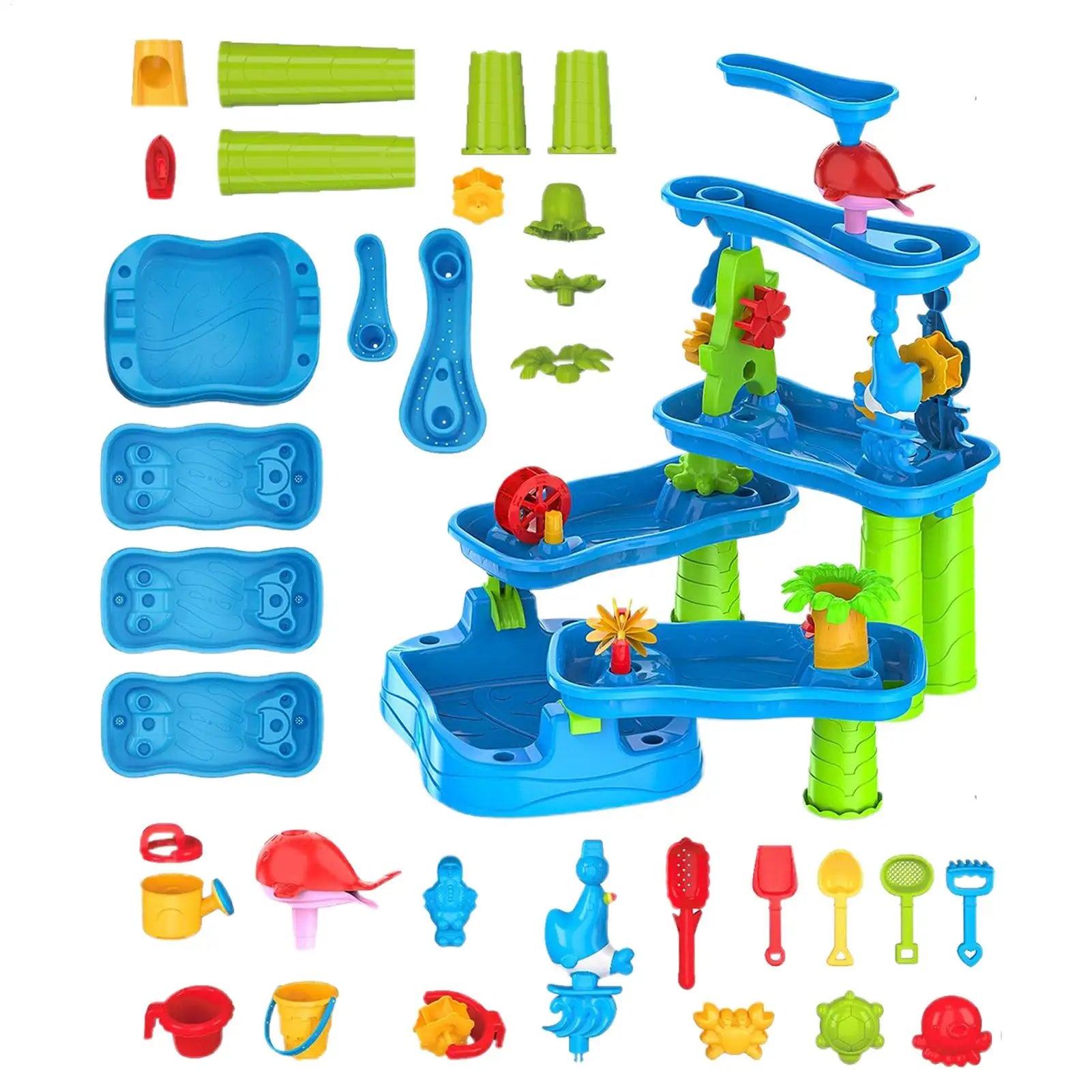Sand And Water Play Table 6 Tier Set Kids Water Table