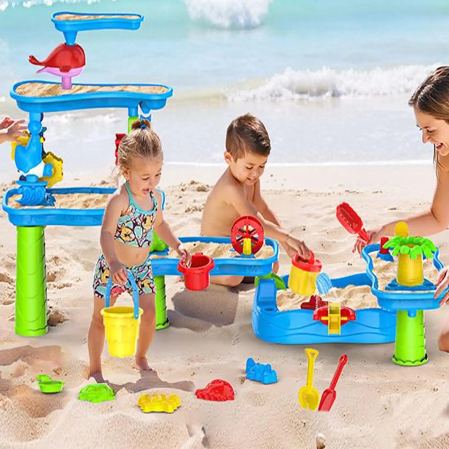 Sand And Water Play Table 6 Tier Set Kids Water Table