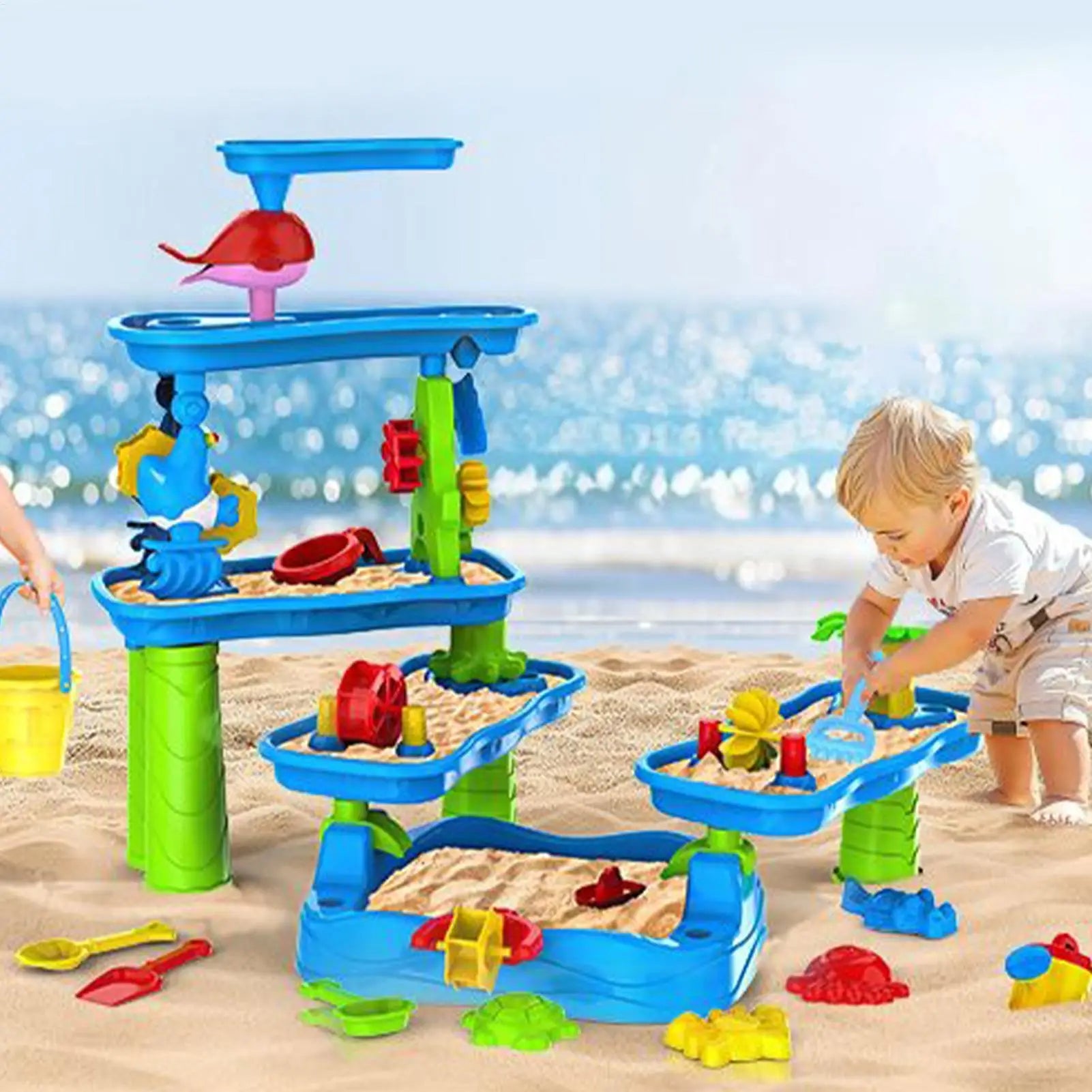 Sand And Water Play Table 6 Tier Set Kids Water Table