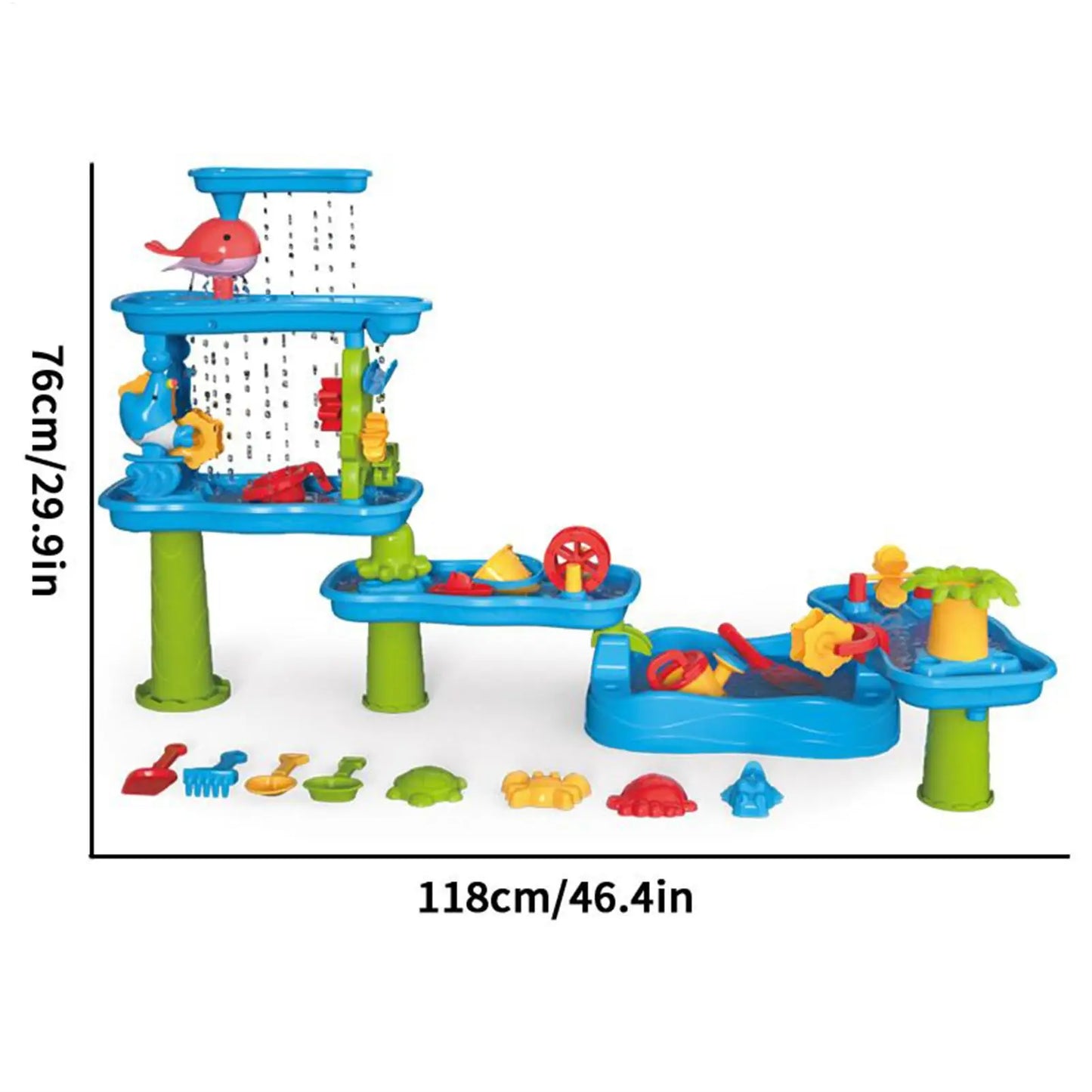 Sand And Water Play Table 6 Tier Set Kids Water Table