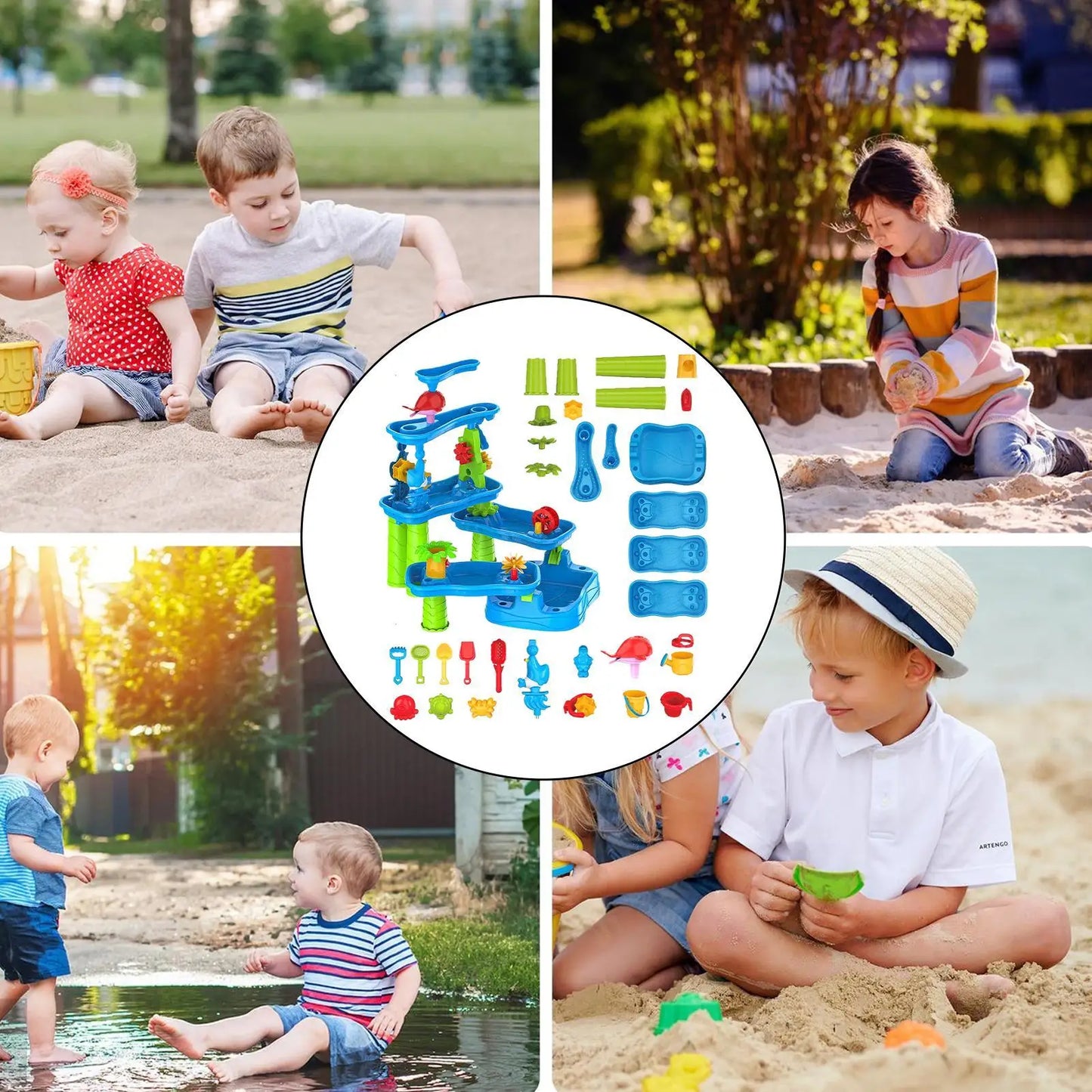 Sand And Water Play Table 6 Tier Set Kids Water Table