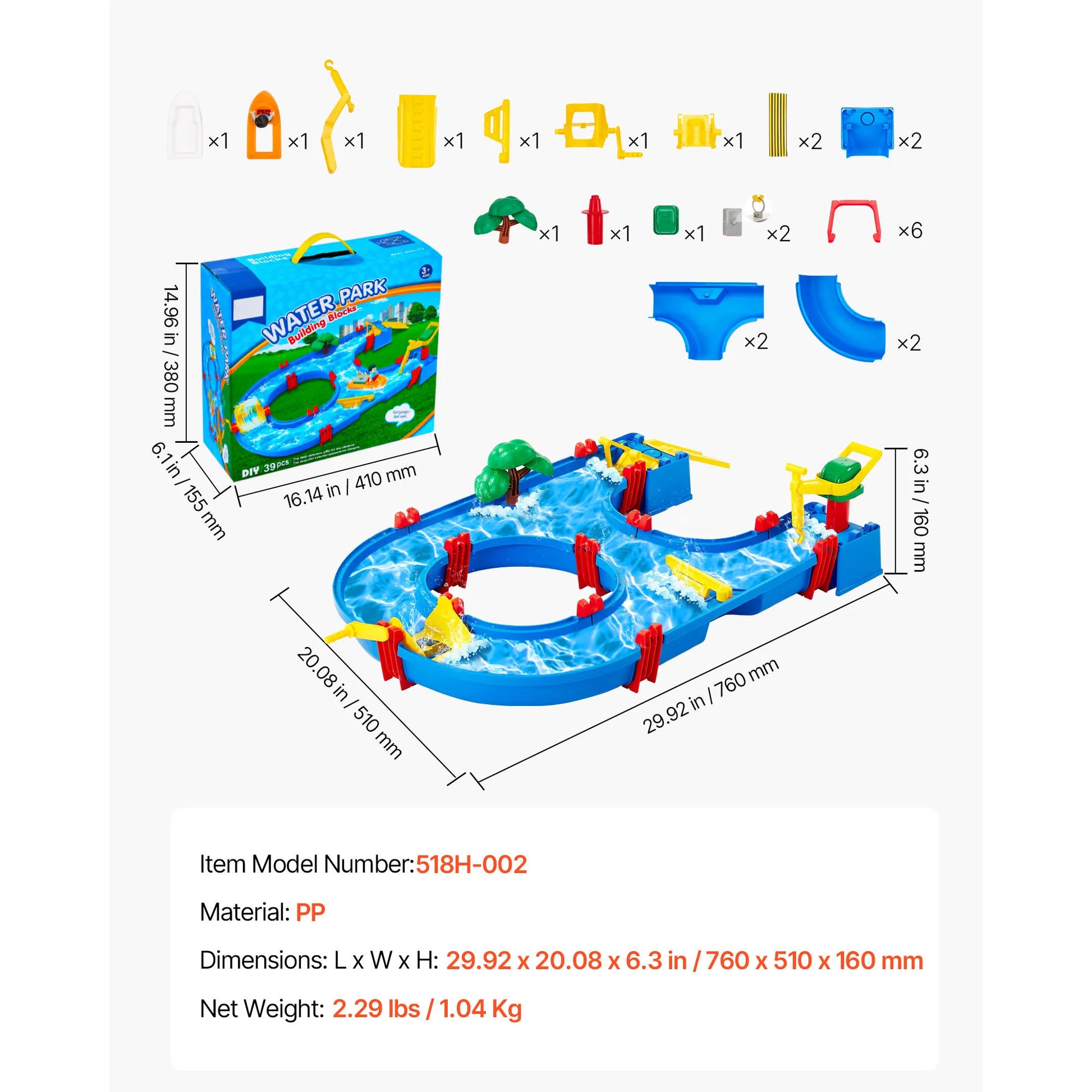 Summer Water Park Playset Kids Water Table