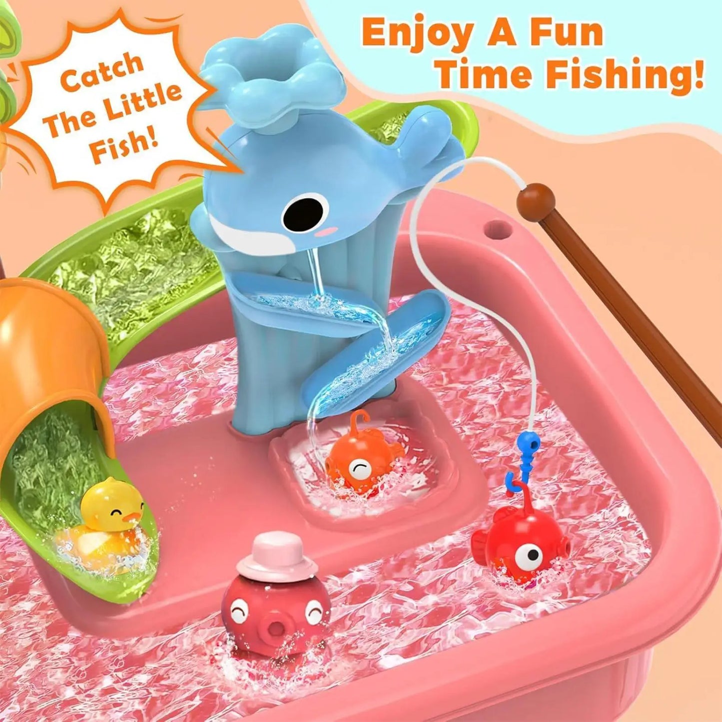 Water Table Toy With Electric Faucet Kids Water Table
