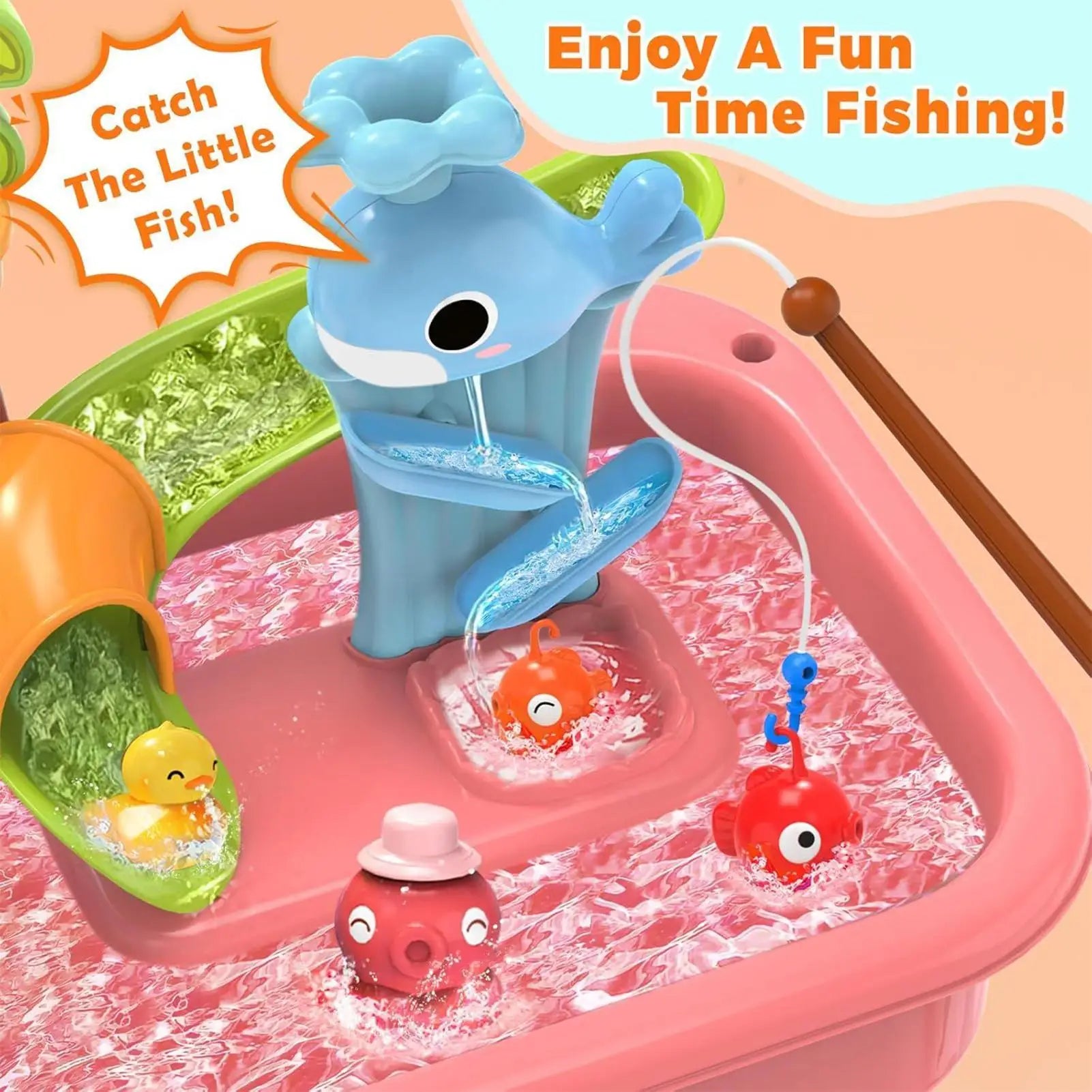 Water Table Toy With Electric Faucet Kids Water Table