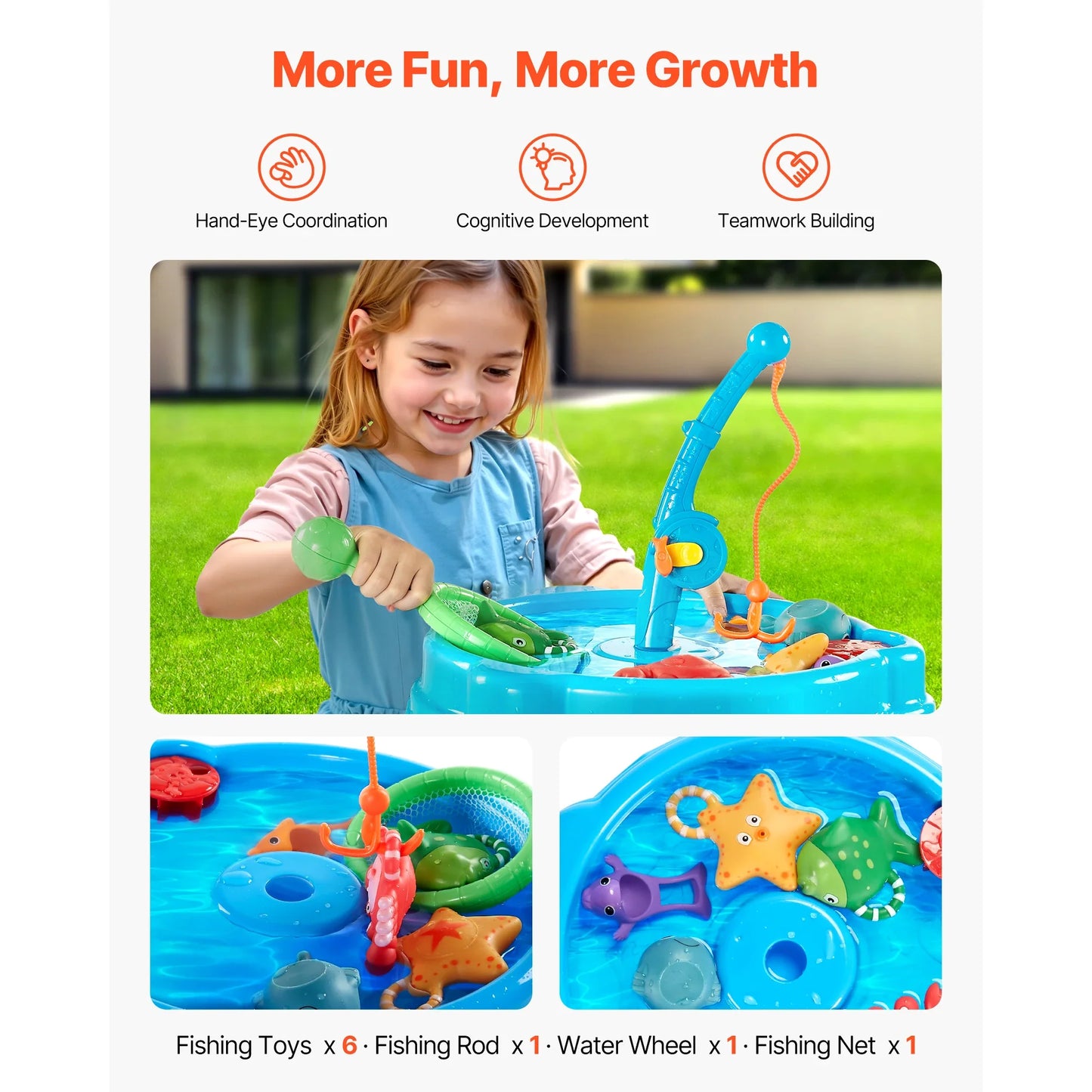 Water Table With Fishing Game Set Kids Water Table